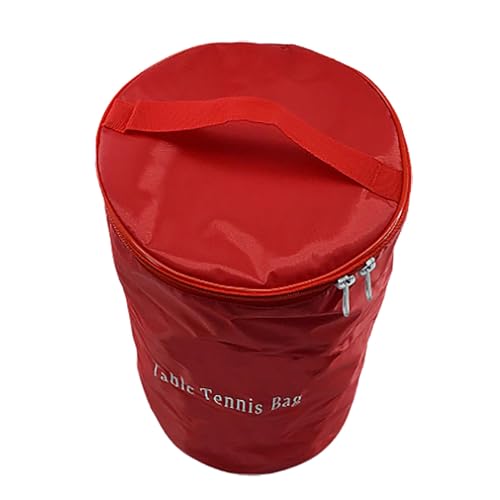 Portable Table Tennis Ball Carrying Holder Pouches, Bag, Large Capacity Pingpong Storage Bag Organizer - color: Red