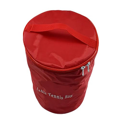 Portable Table Tennis Ball Carrying Holder Pouches, Bag, Large Capacity Pingpong Storage Bag Organizer - color: Red