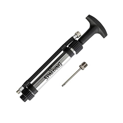 Spalding Sports Ball Pump Kit | Ideal for Basketball, Volleyball, Football, Soccer Ball & Rugby Ball | Complete Hand Pump Kit with Needles - color: Dual Action - 6" - Chrome
