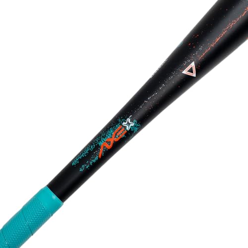 Axe | Hero | USA Baseball Bat | Drop -12 | 1-Piece Alloy | 2 1/2" Barrel | Riptide/Orange