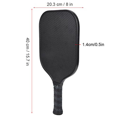 Carbon Fiber Paddle, Lightweight Portable Racquet with Polypropylene Honeycomb Core, Training Sports Equipment for Ball Control