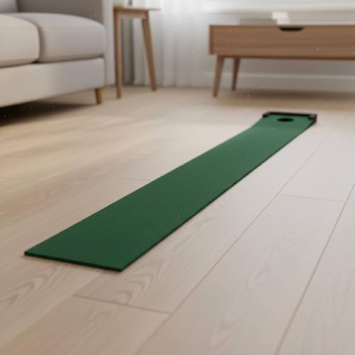 predolo Golf Putting Mat Non-Slip Putting Practice Mat Flannel Surface Athletic Gear for Golfers, Beginners, Home, Office, Outdoor