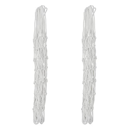 Sanung 2PCS White Basketball Net Replacement 12 Loops 21 inch Professional Anti-Whip with Storage Pouch for Competition Standard Indoor Outdoor All-Weather Thick Mesh Nets