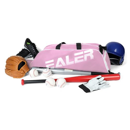 EALER Baseball Bat Tote Bag & T-ball, Softball Equipment Bag - Gear for Kids, Youth, and Adults Holds Bat, Helmet, Glove, Cleats, Shoes and More - color: Pink