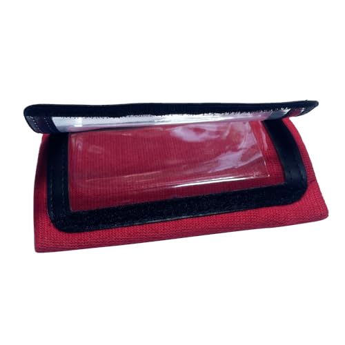 DD QB Playbook Wristband Youth and Adult Size - Black Football Quarterback Play Wristbands - Wrist Coach for All Sports with 3 Compartments - color: Red, size: Adult