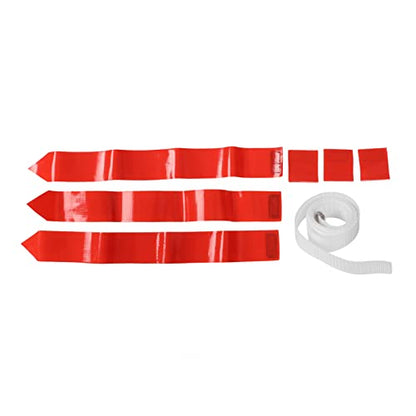 Football Belt Flags Tag 1 Belt with 3 Flags for Youth Competition Games Practices Training Red