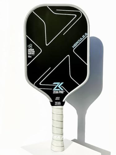 T700 Raw Carbon Fiber Pickleball Paddle, 16mm Pp Core, Phenomenal Grit for top Spin, Thermoformed w/Foam Infused Walls, Elongated Design w/Power & Control, Extra Large Sweet Spot & Premium Grip