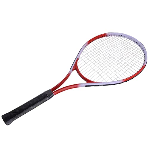 Tennis Racket, with Carry Bag 27 Inch Tennis Racket Single Tennis Racquet Beginner Competition Training Set Tennis Set for Adults Student Women Men - color: Red
