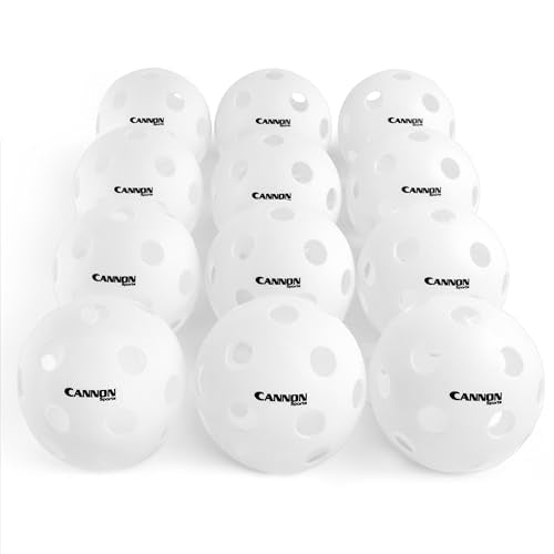 Cannon Sports 12-Inch Plastic Softballs – 12 Pack of Official Size Plastic Practice Softballs – Perfect for Hitting, Pitching, Batting, Recreational Play