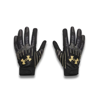 Under Armour Youth Clean Up Baseball Gloves Limited Edition - color: (002) Black / / Team Vegas Gold, size: Youth Large
