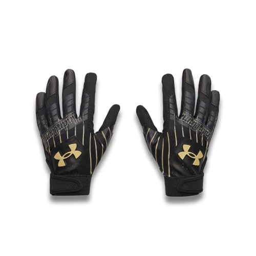 Under Armour Youth Clean Up Baseball Gloves Limited Edition - color: (002) Black / / Team Vegas Gold, size: Youth Large
