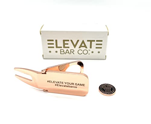 Multi-Use Magnetic Golf Club Holder, Golf Divot & Marker Tool - color: Rose Gold