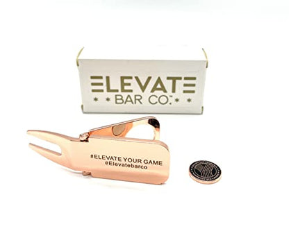 Multi-Use Magnetic Golf Club Holder, Golf Divot & Marker Tool - color: Rose Gold