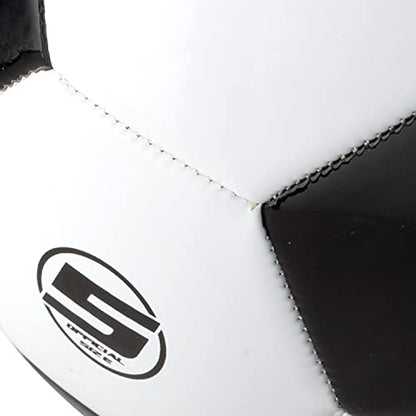 Franklin Sports Soccer Balls - Youth & Adult - Sizes 3, 4 & 5 - Single & Bulk Packs - Black & White - style: Size 5 - 1 Inflated Ball