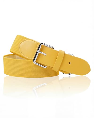 STELLE Baseball/Softball/Fastpitch Belt Girls Sports Elastic Adjustable Boys Uniform Belts Youth and Adult Sizes - color: Bright Yellow, size: Youth