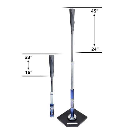 Jugs Combo T Package. Includes 1 Regular T stem: 24-45 inch Extension Range, 1 Short T stem: 16-23 inch Extension Range, and 1 T Base. 1-Year Guarantee.