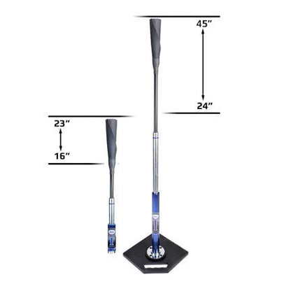 Jugs Combo T Package. Includes 1 Regular T stem: 24-45 inch Extension Range, 1 Short T stem: 16-23 inch Extension Range, and 1 T Base. 1-Year Guarantee.