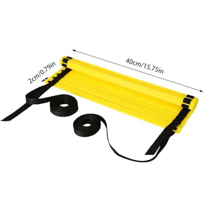 Agility Ladder Training Kit – Workout Equipment, Fitness Tool | Speed Coordination Ladder, Balance Control Rope, Adjustable Field Exercise Accessory, Outdoor Conditioning System for Teens Men Women