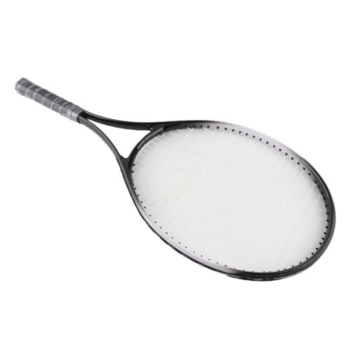 Drfeify 27 Inch Tennis Racket with Lightweight Aluminium and Ergonomic Handle for Adults and Beginners - color: Black