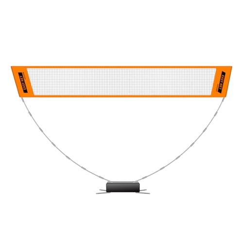Portable Badminton Net Set 8.9ft/270cm, Easy Setup Foldable Outdoor Indoor Net System for Backyard, Beach, Park, No Tools Required, Carry Bag Included