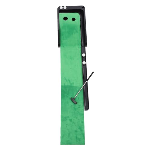 Club Putting Trainer, Automatic Ball Return System with Green Crystal Velvet Mat for Home Office Practice, Adults and Kids