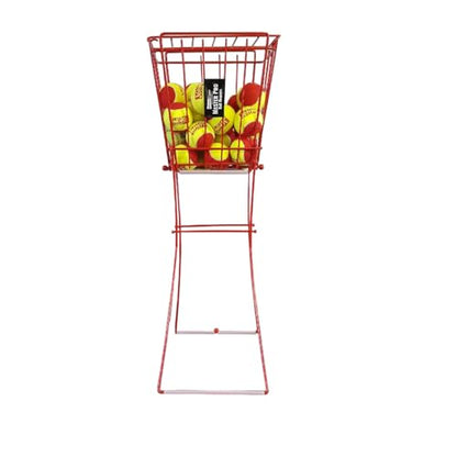 Oncourt Offcourt Tennis Masterpro Ball Basket – Easiest Way to Hold Tennis Balls/Height Adjustable/No Tool Assembly/Holds 50-Balls
