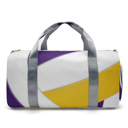 Personalized Volleyball Purple Yellow Multi-Function Travel Duffel Handbag Large Capacity Handbag Women Men Gym Yoga Ballet with Name - color: Volleyball 2