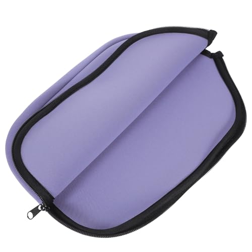 Table Tennis Paddle Case Pickleball Paddle Protective Cover Purple Neoprene Anti-scratch Portable Storage Bag for Sports and Game Room