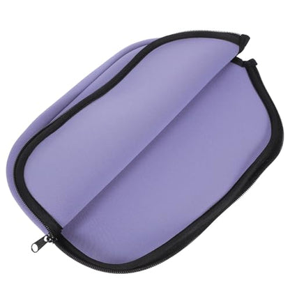 Table Tennis Paddle Case Pickleball Paddle Protective Cover Purple Neoprene Anti-scratch Portable Storage Bag for Sports and Game Room