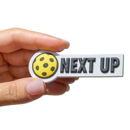3 Pack | Next-Up Badge Magnet | for Use on Pickleball Paddle Racks | Soft, Lightweight Rubber Feel