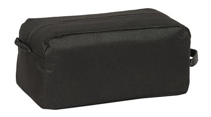 Safta Kings League PORCINOS – Medium Shoe Rack, Multi-purpose, Pencil Case, Sport, Extracurricular Football, Comfortable and Versatile, 34 x 18 x 15 cm, Black, Black/White, Estándar, Casual