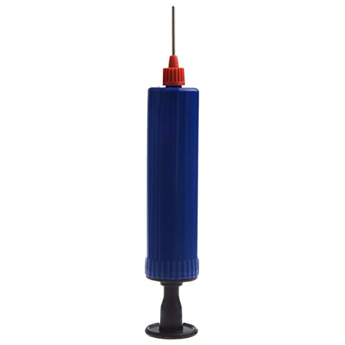 Blue Football Soccer Inflatable Ball Hand Air Pump with Needle
