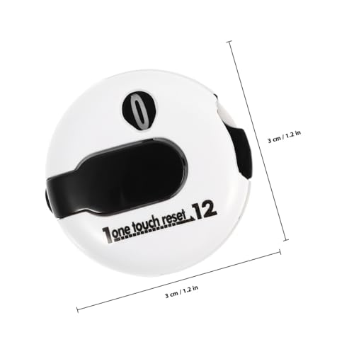 Golf Score Counter with Hat Clip, Portable Mini Stroke Tally Counter, White Golf Scoring Device for Outdoor Use and Golfers