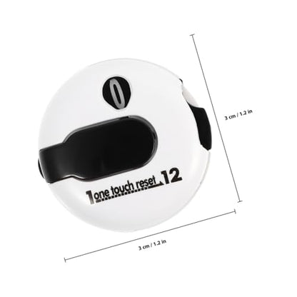 Golf Score Counter with Hat Clip, Portable Mini Stroke Tally Counter, White Golf Scoring Device for Outdoor Use and Golfers