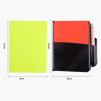 VolksRose Football Referee Card Set, Sport Warning Referee Red Yellow Cards, Sports Referee Kit Bag Red Yellow Cards with Wallet Score Sheets Pencil for Football Soccer Basketball Match School