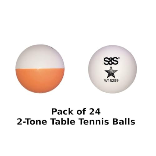 S&S Worldwide 2-Tone Table Tennis Ball. Perfect for Table Tennis and Pong Games. Pack of 24 Seamless 40mm Diamter Balls.