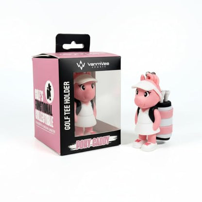 Animal Caddy Golf Tee Holder, Includes 8 Golf Tees, Fun Golf Accessory for Men & Women, Golf Gift - color: Pink, style: Pony Caddy