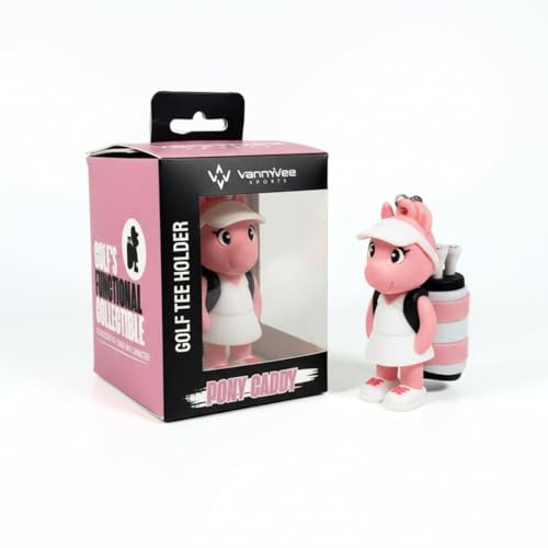Animal Caddy Golf Tee Holder, Includes 8 Golf Tees, Fun Golf Accessory for Men & Women, Golf Gift - color: Pink, style: Pony Caddy