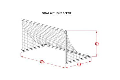 Kwik Goal 2.4mm Soccer Net (7'X21'X0'X7'), White