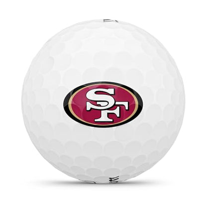 WILSON 2025 Duo Soft NFL Golf Ball - 12 Balls, White, Atlanta Falcons - color: San Francisco 49ers