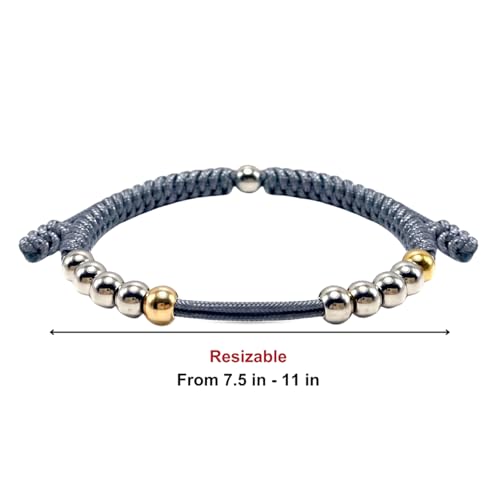 Golf Counter Bracelet, 10 Bead Handmade Score Counter, Adjustable Stainless Steel Beads, Easy Stroke Counting Accessory for Men and Women