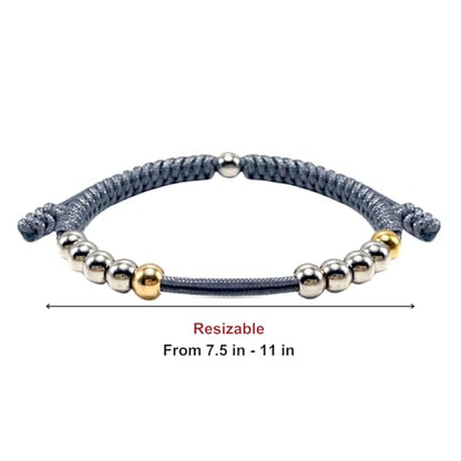 Golf Counter Bracelet, 10 Bead Handmade Score Counter, Adjustable Stainless Steel Beads, Easy Stroke Counting Accessory for Men and Women