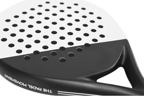 LAPAT Padel Racket with Cover Bag - Carbon Surface with EVA Memory Foam- Paddle Tennis Racquets Lightweight - POP Tennis - color: White Seoul