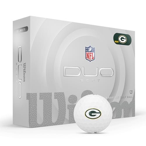 WILSON 2025 Duo Soft NFL Golf Ball - 12 Balls, White, Atlanta Falcons - color: Green Bay Packers