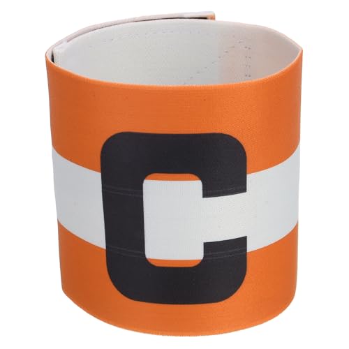 PATIKIL Soccer Captain Armband, Captain Arm Bands for Soccer Elastic Captain C Arm Bands Sports Captain Armbands for Youth Adult Football Team Training - color: Orange/White