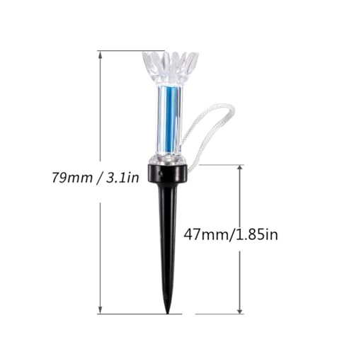 Magnetic Golf Tees 5Pcs - Unbreakable Flexible Plastic Golf Tees with Elastic Recovery & Anti-Loss Cord, Professional 79mm/3.11inch Long Rubber Golf Tees for Driving Range Mats Training and Practice