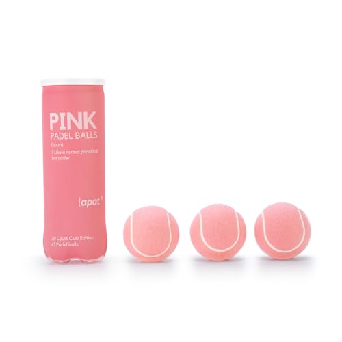 LAPAT Padel Balls - Single can w 3 Balls - Pro Quality - Paddle Tennis - color: Light Pink