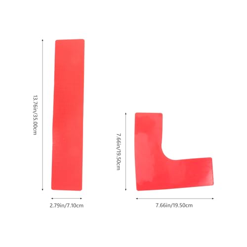 Toyvian 8pcs Sports Court Carpet Markers Set with Red and Marking Pads for Tennis and Basketball Training, Agility and Activity Walker Equipment for Outdoor and Indoor Field Marking