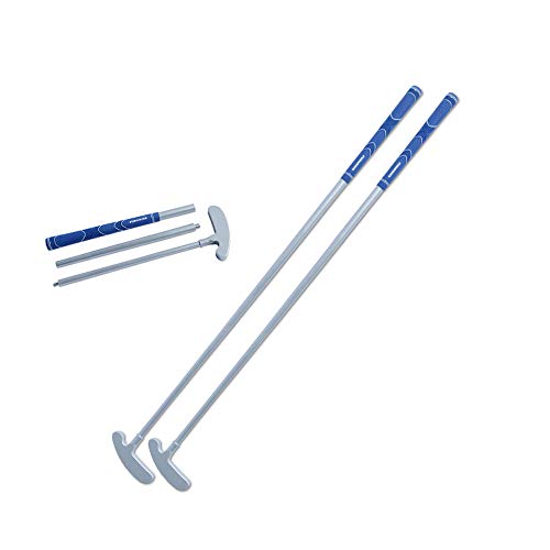 FUNGREEN Golf 2PCS/Pack Two-Way Putter Club for Right or Left Handed Golfers Foldable Alloy Rod Head Adults Golf Putter - 34" Length - color: Blue