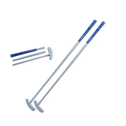 FUNGREEN Golf 2PCS/Pack Two-Way Putter Club for Right or Left Handed Golfers Foldable Alloy Rod Head Adults Golf Putter - 34" Length - color: Blue